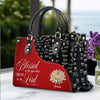Personalized Red Leather Handbag with Custom Name & Bible Verse – Christian Gift