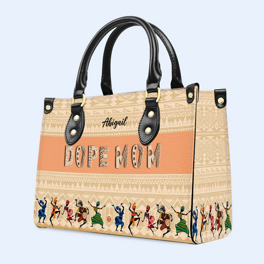  DOPE Mom - DOPE Grandma - Personalized Leather Handbag - CABLTB02121224