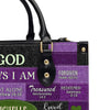 Customized Faith-Inspired Leather Handbag by CABLTHB01080424.