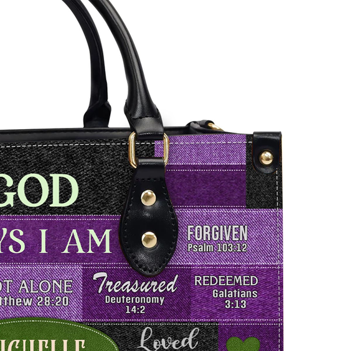 Customized Faith-Inspired Leather Handbag by CABLTHB01080424.