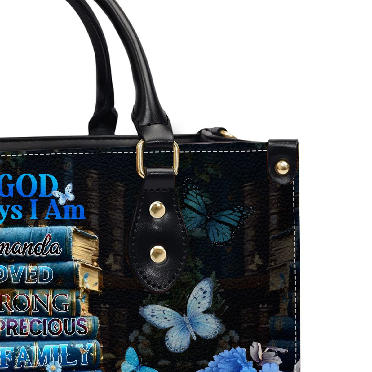  GOD Says I AM - Bookmarks Leather Handbag - CABLTB01121224