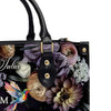 Customizable Leather Tote with Floral Design - 'Your Name' Personalized Bag by CABLTHB01150424.