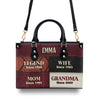 Custom Milestone Leather Handbag – with Personalized Patches - CABLTHB02090424.