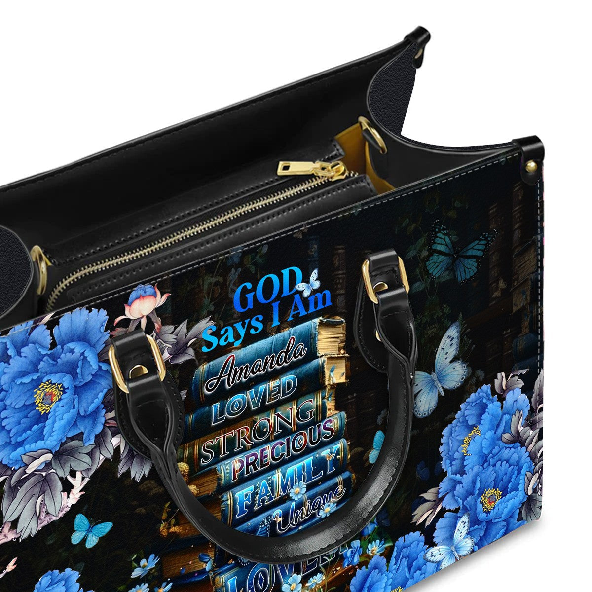  GOD Says I AM - Bookmarks Leather Handbag - CABLTB01121224