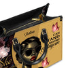 She Who Kneels Before GOD Can Stand Before Anyone, Personalized 'Irelina' Empowerment Leather Handbag - Stand Boldly | Custom Tote