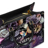 Customizable Leather Tote with Floral Design - 'Your Name' Personalized Bag by CABLTHB01150424.