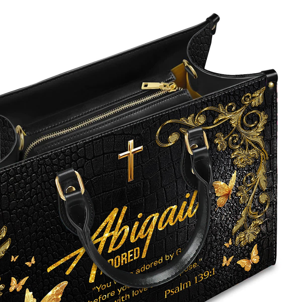Handbags - Uncover the sacred meaning of your name - Custom Name & Color - Personalized Leather Handbag - CABLTB01090625