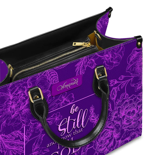 Handbag - Personalized Leather Handbag - Custom Verse Christian Bag - Custom Color bags - CABLTHB01010624.