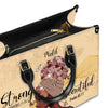 Personalized Leather Handbag - I Am Strong and Beautiful - CABLTHB01150524.