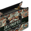 Personalized Mandala Leather Tote Bag - CABLTHB01170424.