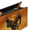 Customizable Afrocentric Leather Tote Bag - Personalized Elegant Designer Handbag by CABLTHB01130424.