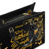 Personalized Leather Handbag – Blessed Mom – She is clothed with strength and dignity – Proverbs 31:25 |