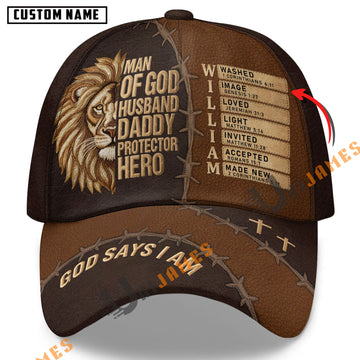 Unijames Man Of God Husband Dad Protector Hero Cap