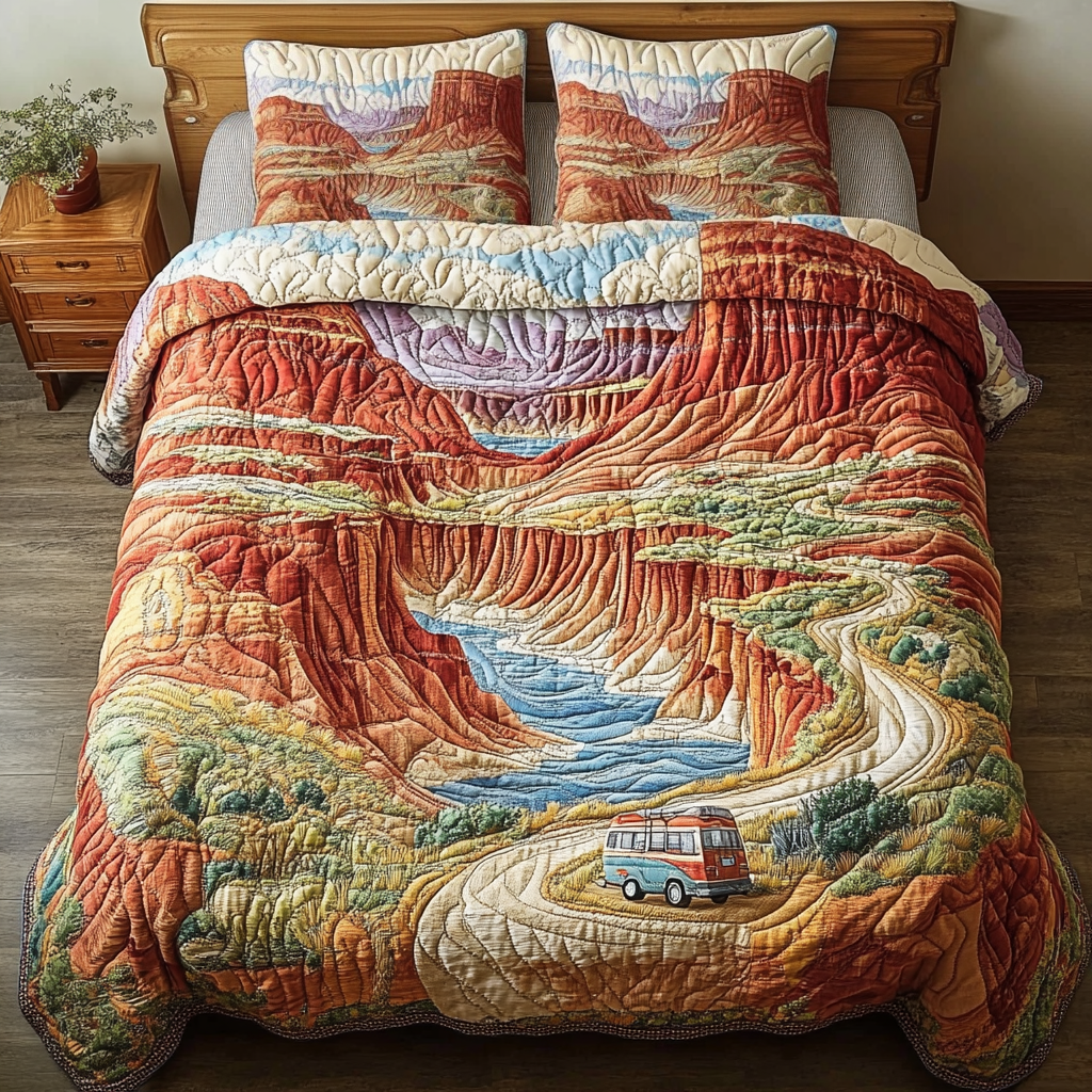 Canyon Dreams 3-Piece Quilted Bedding Set NCU0VH4354