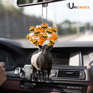 Uni Belted Galloway Halloween Flying Balloons Ornament