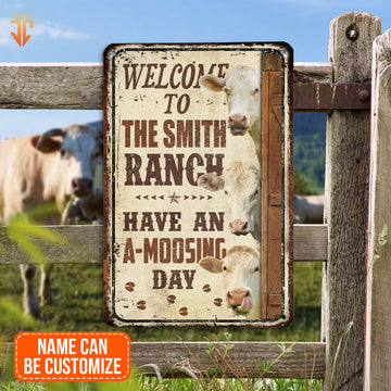uni Charolais Have An AMOO-SING Day All Printed 3D Metal Sign
