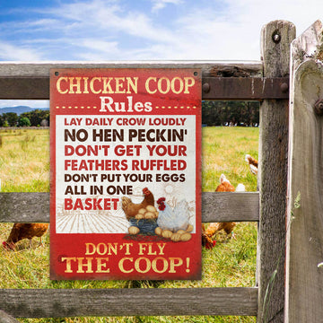 uni Don't Fly The Coop All Printed 3D Metal Sign