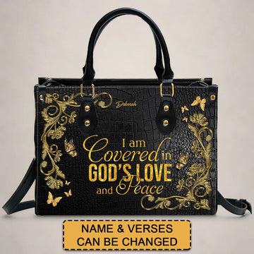 Handbags - Christian Affirmation Leather Handbag for Women – Faith-Based Bible Verse Purse – Inspirational Gift for Moms - CABLTB01062125