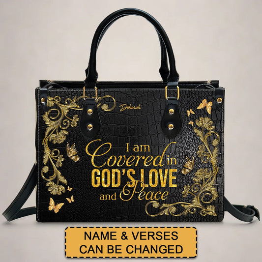 Handbags - Christian Affirmation Leather Handbag for Women – Faith-Based Bible Verse Purse – Inspirational Gift for Moms - CABLTB01062125