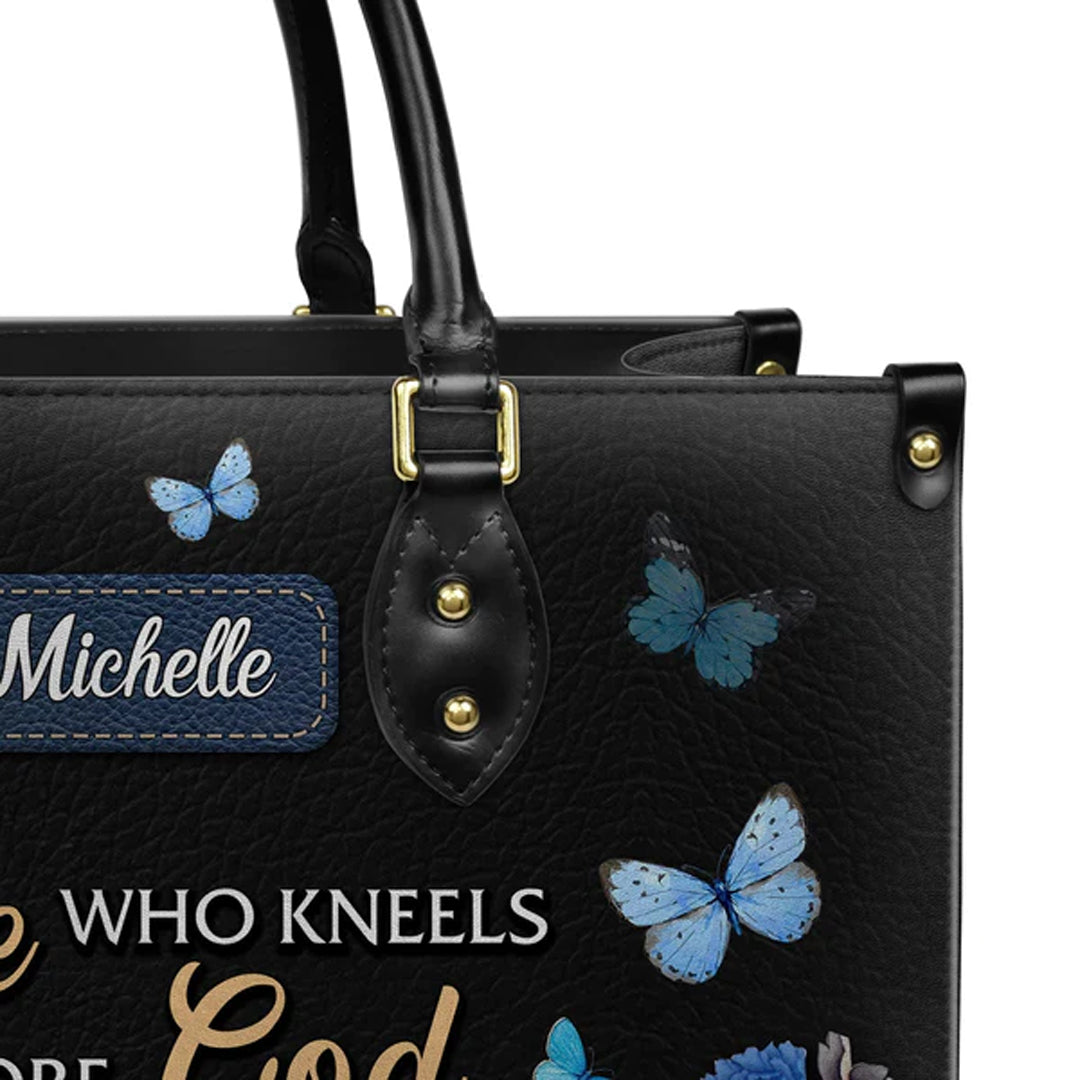 She Who Kneels Before God Romans 8 31, Handbag Design, Monogram Leather Handbag, Gifts for Women, CABLTB01271223.