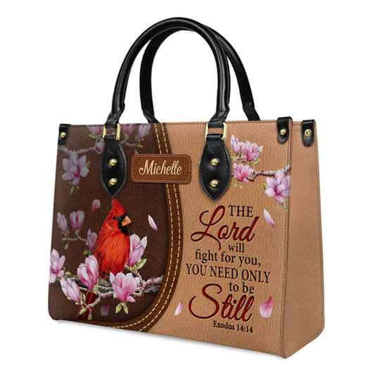 The Lord Will Fight For You Exodus 14 14 Cardinal, Handbag Design, Monogram Leather Handbag, Gifts for Women, CABLTB03271223.