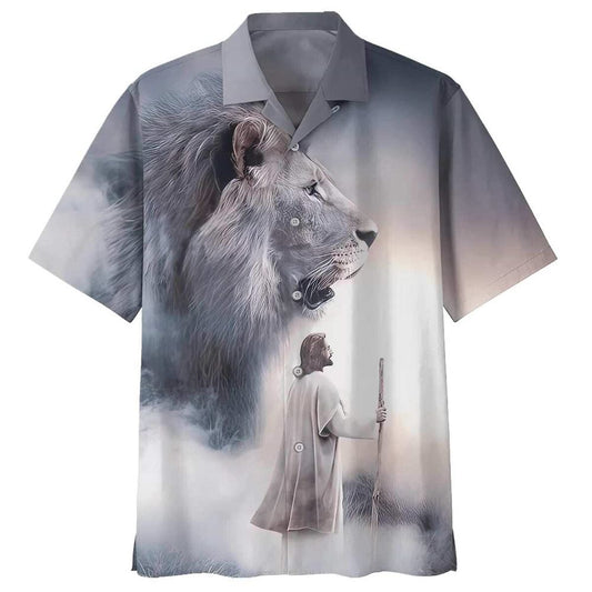 Unique Christian Jesus Lion Faith For Friend Hawaiian Shirt