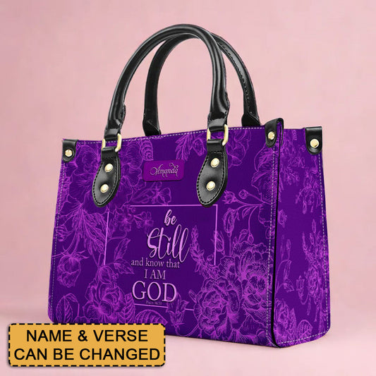 Handbag - Personalized Leather Handbag - Custom Verse Christian Bag - Custom Color bags - CABLTHB01010624.
