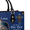 For There Is One God 1 Timothy 2:5 Leather Handbag Blue, Personalized Bags, Gifts for Women, Christmas Gift, CABLTB03290923.