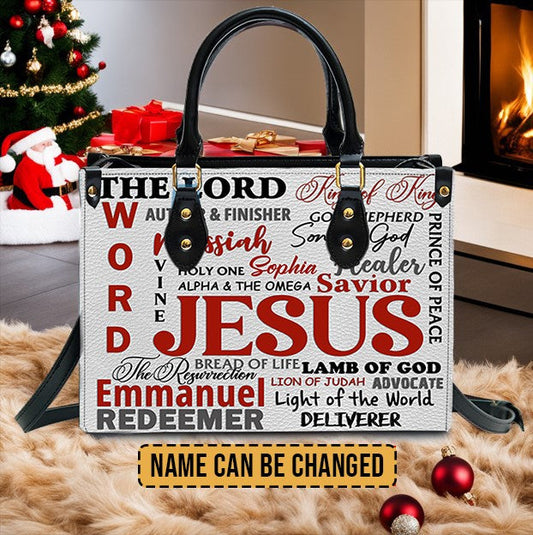 Jesus The Lord King Of King Leather Handbag, Vintage hand-woven southwest lacing design Leather Handbag, Gifts for Women, CABLTB03131023.