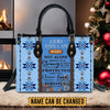 GOD Says I Am Leather Handbag, Vintage hand-woven southwest lacing design Leather Handbag, Gifts for Women, CABLTB02131023.