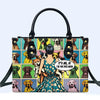 Proud Dog Mom' Pop Art Leather Handbag - CABLTHB08300324.