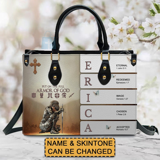  Uncover the sacred meaning of your name - Custom Name and Skintone - Personalized Leather Handbag - CABLTB01050325