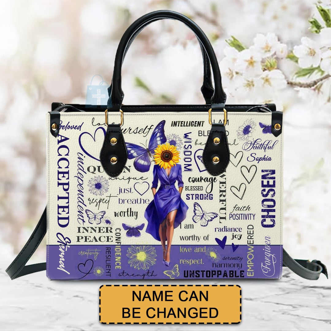  GOD Says I Am - Daily Reminders - Personalized Leather Handbag - CABLTB01121824