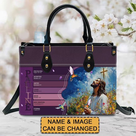  Uncover the sacred meaning of your name - Personalized Leather Handbag - CABLTB0113225