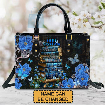 GOD Says I AM - Bookmarks Leather Handbag - CABLTB01121224