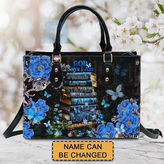  GOD Says I AM - Bookmarks Leather Handbag - CABLTB01121224