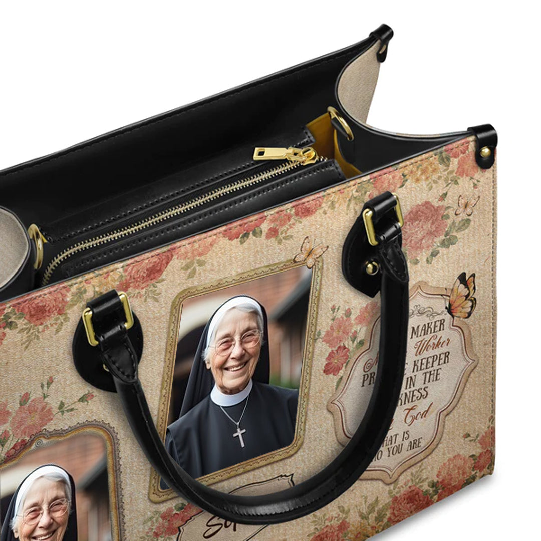 Way Maker Miracle Worker Promise Keeper Leather Handbag, Handbag Design, Personalized Leather Handbag, Gifts for Women, CABLTB01141223.