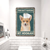 uni Corgi All Printed 3D Metal Sign