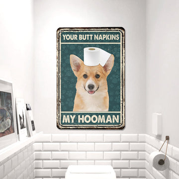 uni Corgi All Printed 3D Metal Sign