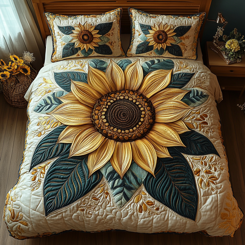 Country Delight 3-Piece Quilted Bedding Set NCU0DV2050