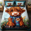 Cow Blossom 3-Piece Quilted Bedding Set NCU0VL2243