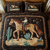 Cowboy Comfort 3-Piece Quilted Bedding Set NCU0VH3161