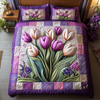 Flower 3-Piece Quilted Bedding Set NCU0VT169