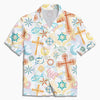 UniJames Cross Fish Dove Christian Hawaiian Shirt