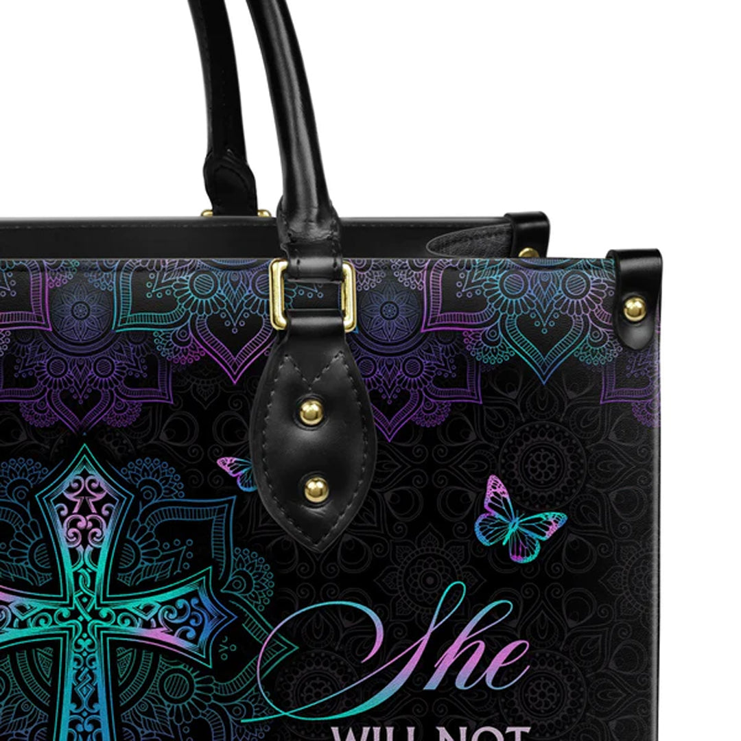 God Is Within Her She Will Not Fail Psalm 46 5 Mandala Leather Handbag, Handbag Design, Personalized Leather Handbag, Gifts for Women, CABLTB0103123.
