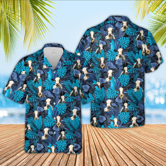 Uni Holstein Leaf Pattern Hawaiian Shirt
