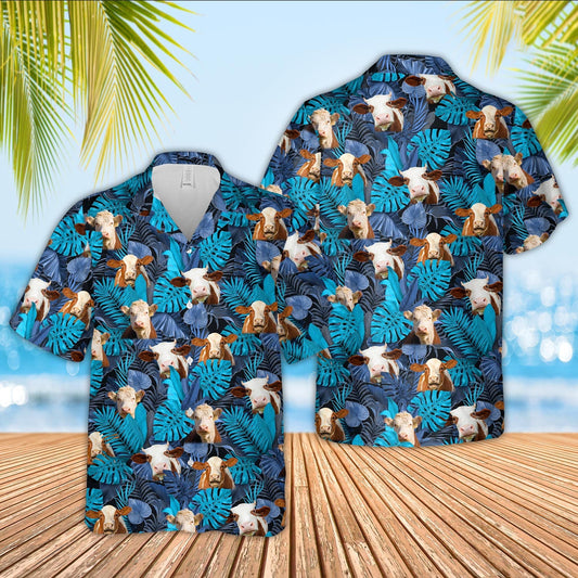 Uni Hereford Leaf Pattern Hawaiian Shirt