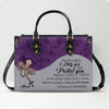 Custom Christian Leather Handbag – Personalized Name, Color & Bible Verse |