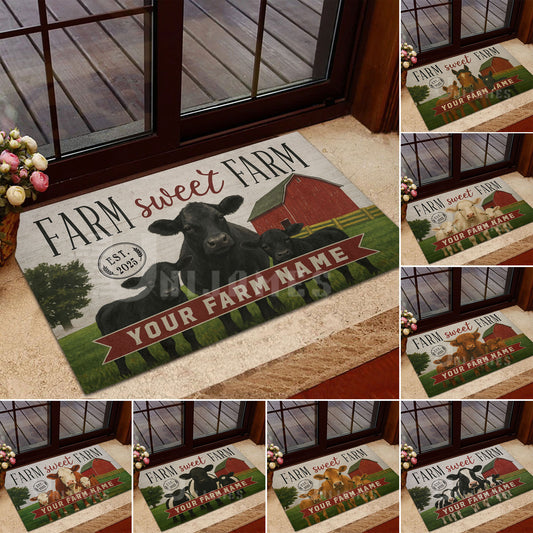 UniJames Farm Sweet Farm Doormat (12 Cattle Breeds)