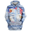 Uni Eagle Christian Cross Jesus America One Nation Under God 3D Hoodie